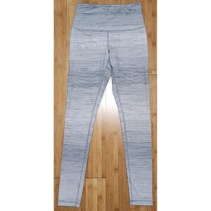 Zella High Rise Legging Womens Small Heather Gray Stripe Plank Yoga Pants S